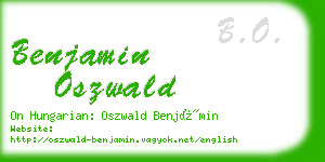 benjamin oszwald business card